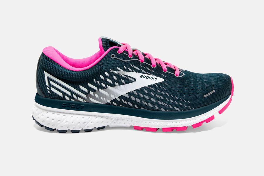 Brooks Ghost 13 Road Loopschoenen Dames - Donkerblauw/Roze - 814590OVG